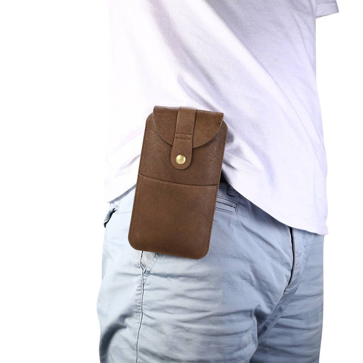 跨境真皮挂腰包适用红米10x腰带手机包redmi note9pro直插袋note8