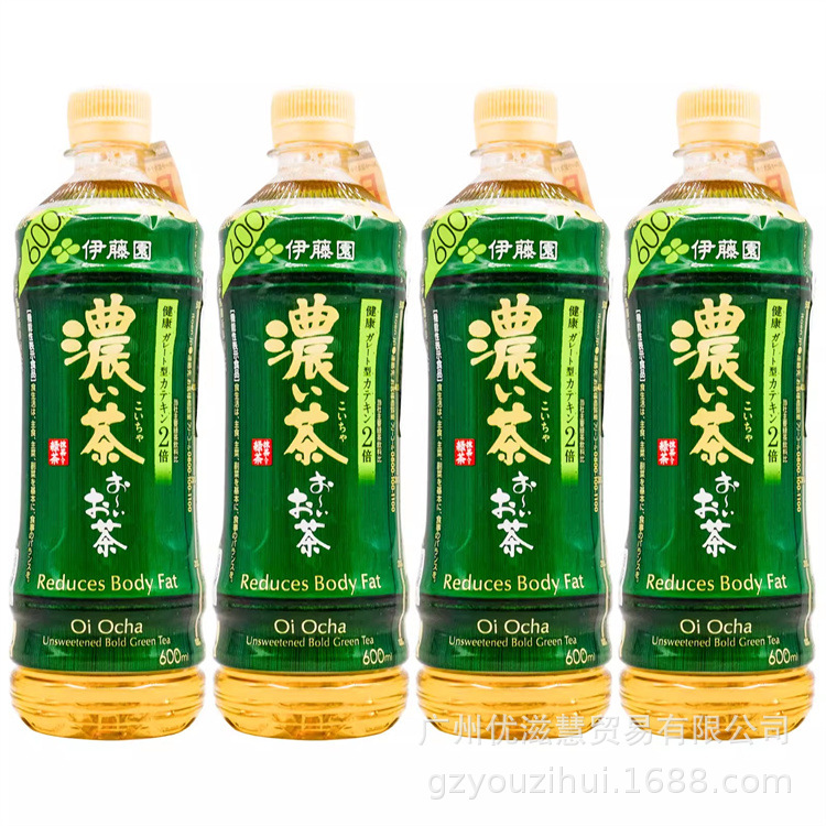 日本进口itoen伊藤园浓茶绿茶 浓郁绿茶味解腻0脂香饮品料600ml