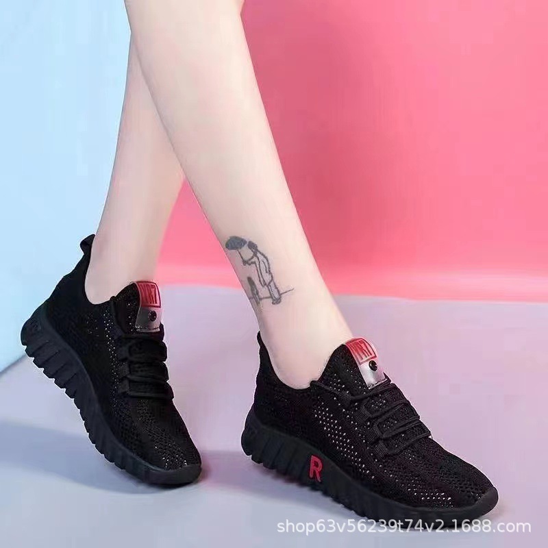 Women's Shoes Summer White Shoes Female Students Korean Running Shoes Sneaker Trendy Casual Shoes Foreign Trade Women's Shoes Factory Wholesale