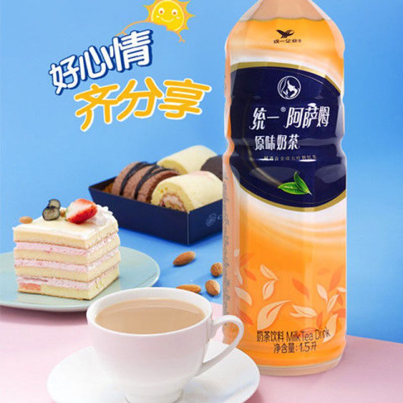 统一阿萨姆奶茶1.5l*4大瓶原味茶饮料饮品整箱批发-阿里巴巴