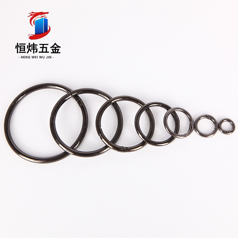 Luggage Accessories Metal Spring Coil round Buckle Open Ring Ring Buckle Rope Keychain Spring Fastener Zinc Alloy Hooks