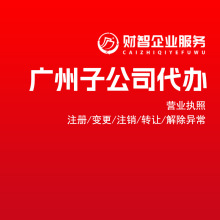 广州全资子公司注册代办子公司营业执照企业有限公司工商执照代办