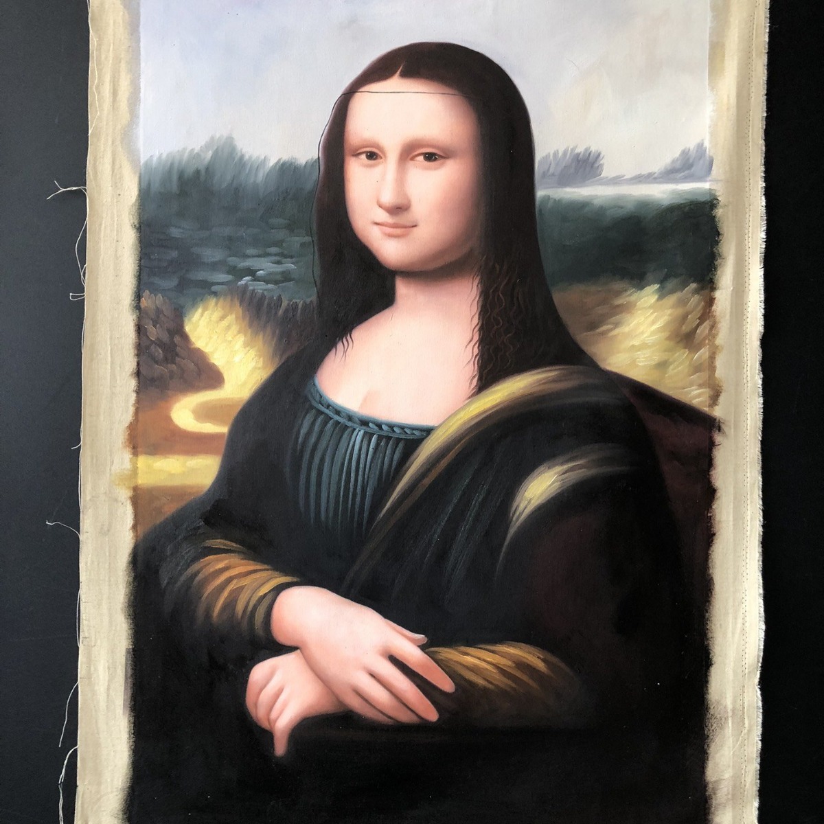 大量批发工艺品油画手绘油画高仿徐悲鸿冷军吴冠中陈逸飞油画直播