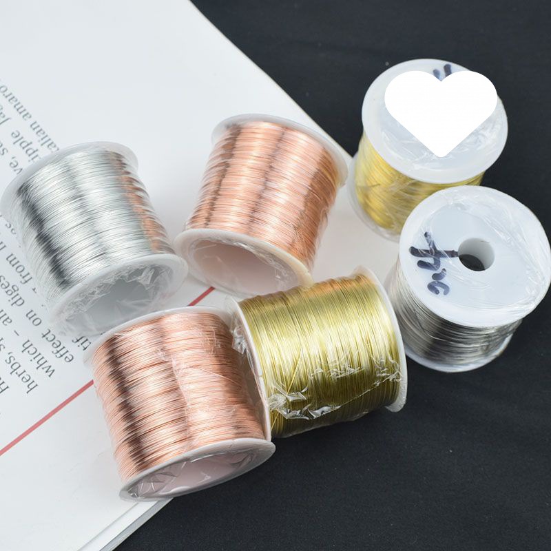 绒花铜丝一百米铜线diy穿珠引线手工发簪绕线首饰编织定型缠花线