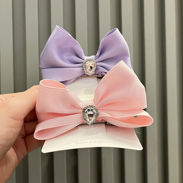 儿童发饰在逃公主立体蝴蝶结发夹水钻发卡宝宝可爱顶夹小女孩夹子
