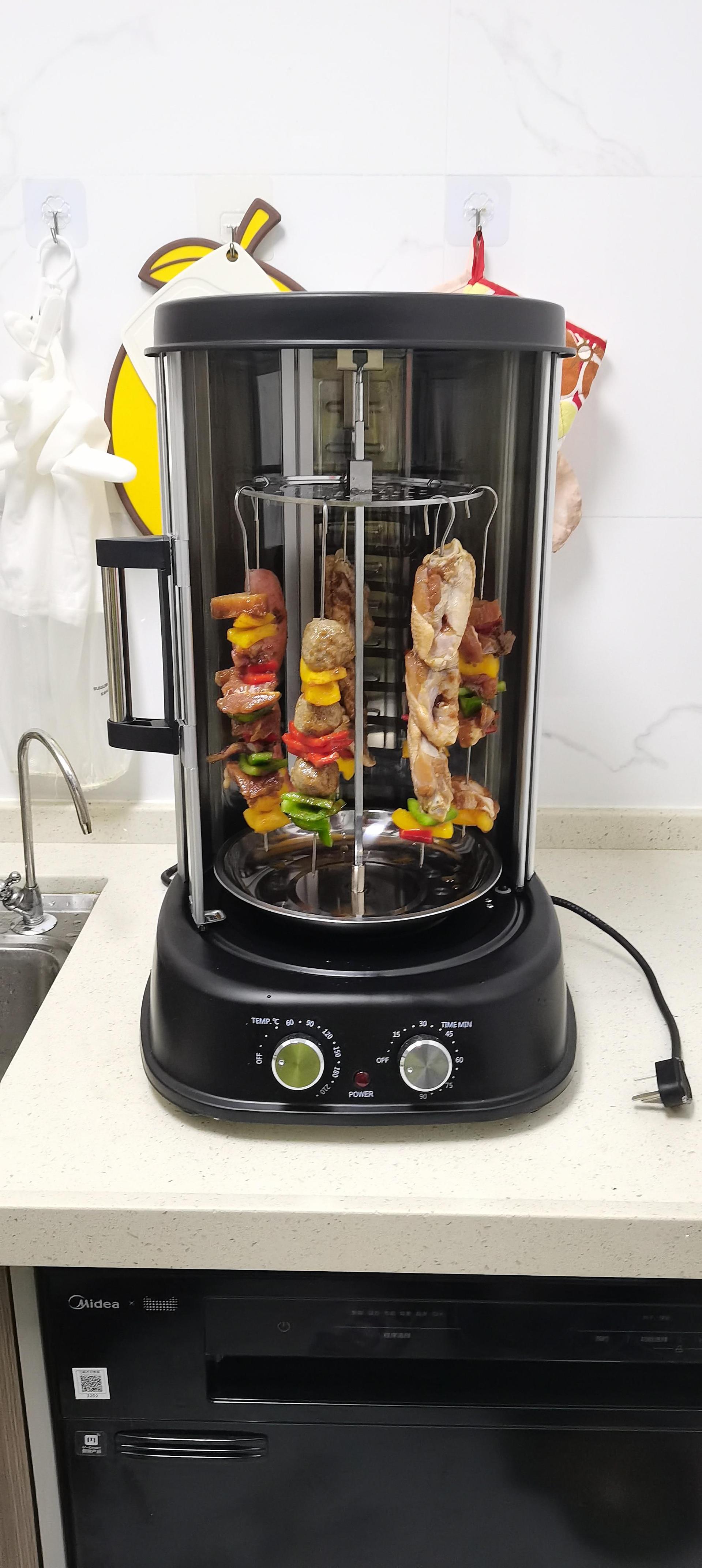 飞龙无烟电烧烤炉旋转烤串机巴西烤肉机烤红薯家用商用烤鸡烤鸭炉