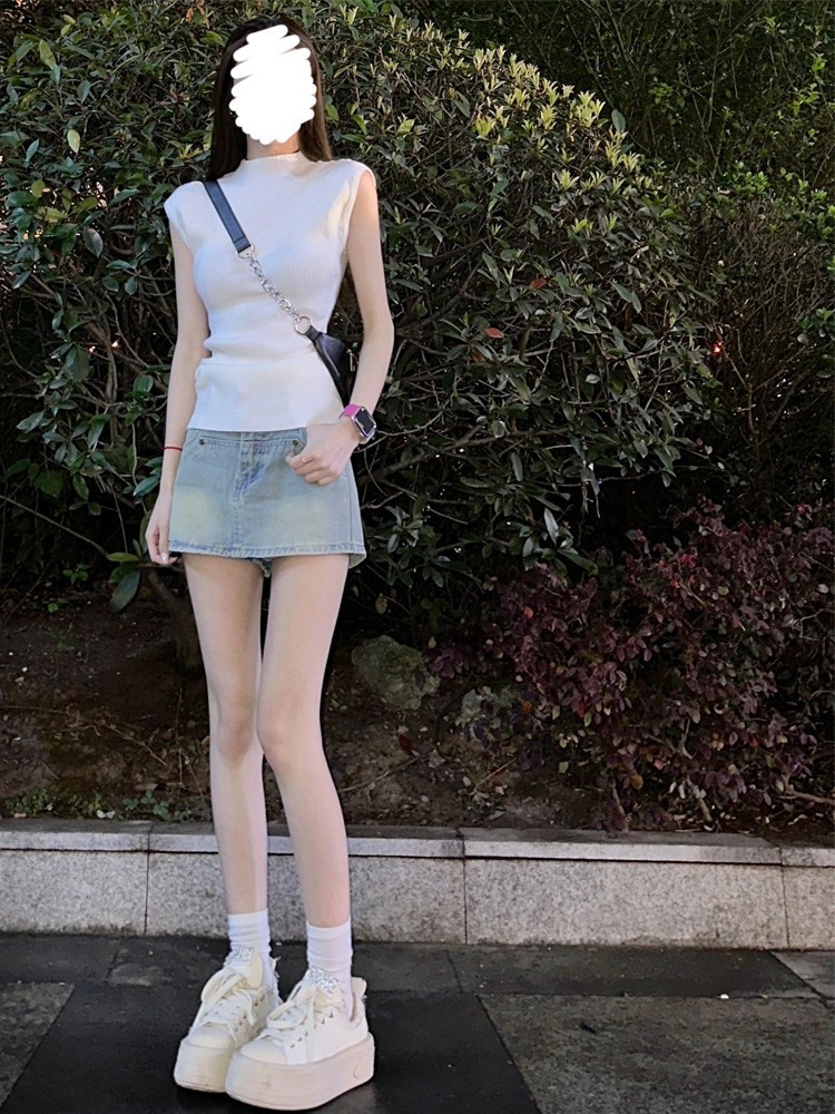 美式复古辣妹牛仔半身裙女夏季2024新款高腰显瘦a字超短裙包臀裙