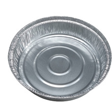 1000ml8寸大小圆形优质打包粥汤外卖铝箔餐盒蛋糕烘焙盘带塑盖