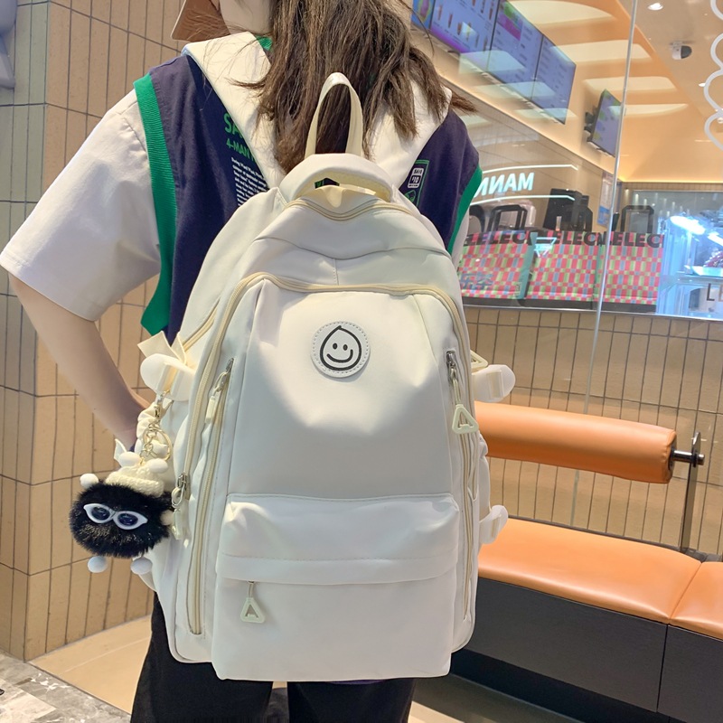 Junior High School Student Schoolbag 2023 New Backpack Large Capacity Ins Simple Casual Fashion Backpack