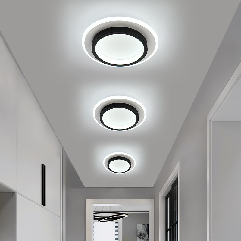 网红过道灯走廊灯现代简约玄关进门轻奢入户嵌入式筒灯创意阳台灯