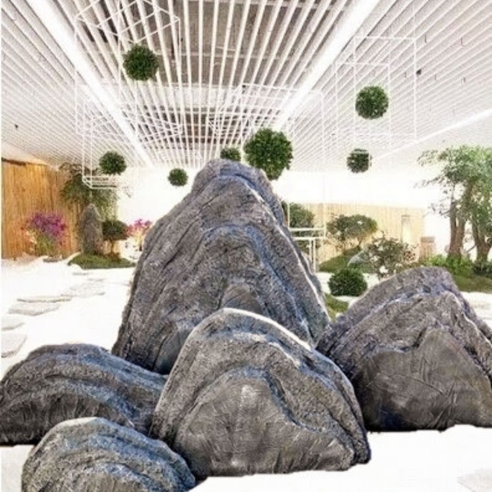 泡沫石头假石头道具石头假山模型造景装饰舞台演出胸口碎大石