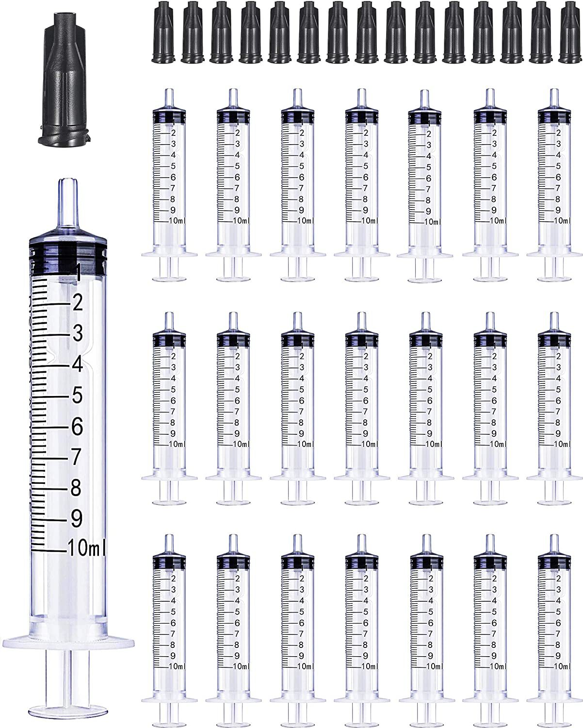 跨境 10ml塑料注射器针筒  带帽子,补充浇水和宠物喂食散装