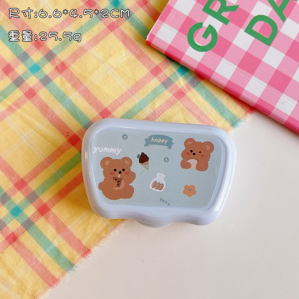 INS Style Contact Lens Case Female Sweet Retro Niche Student Colored Contact Lenses Case Contact Lens Case Simple Glasses Storage Box