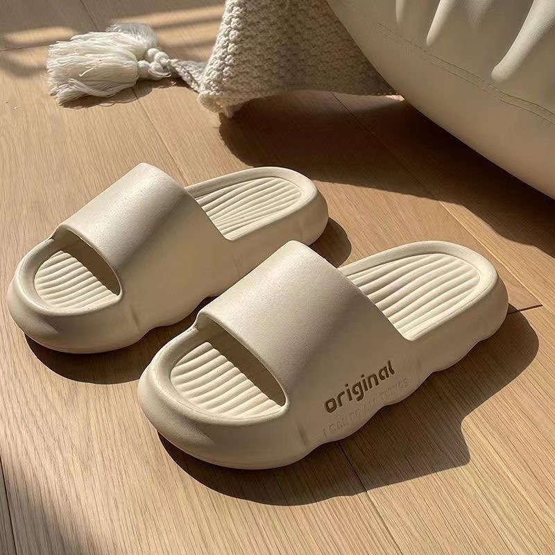 Or Slip-on Slippers Men's and Women's Same Style Outdoor Wear Interior Home Soft Bottom Bath Non-Slip Couple's Slippers