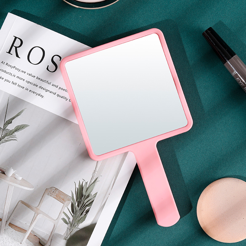 手持方形化妆镜广告创意小镜子便携随身美容镜可印logo手柄镜