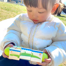 沃迪木制婴幼儿童认知启蒙抓握积木拼图0-3岁安抚幼儿园玩具跨境