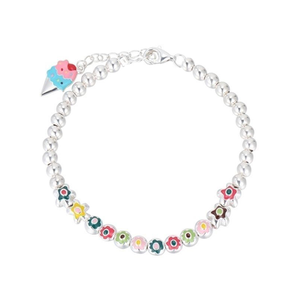 Xiaohongshu Same Style Rainbow Ice Cream Bracelet for Women 2023 New Minority All-Match Cute Flowers Girlfriends Bracelet