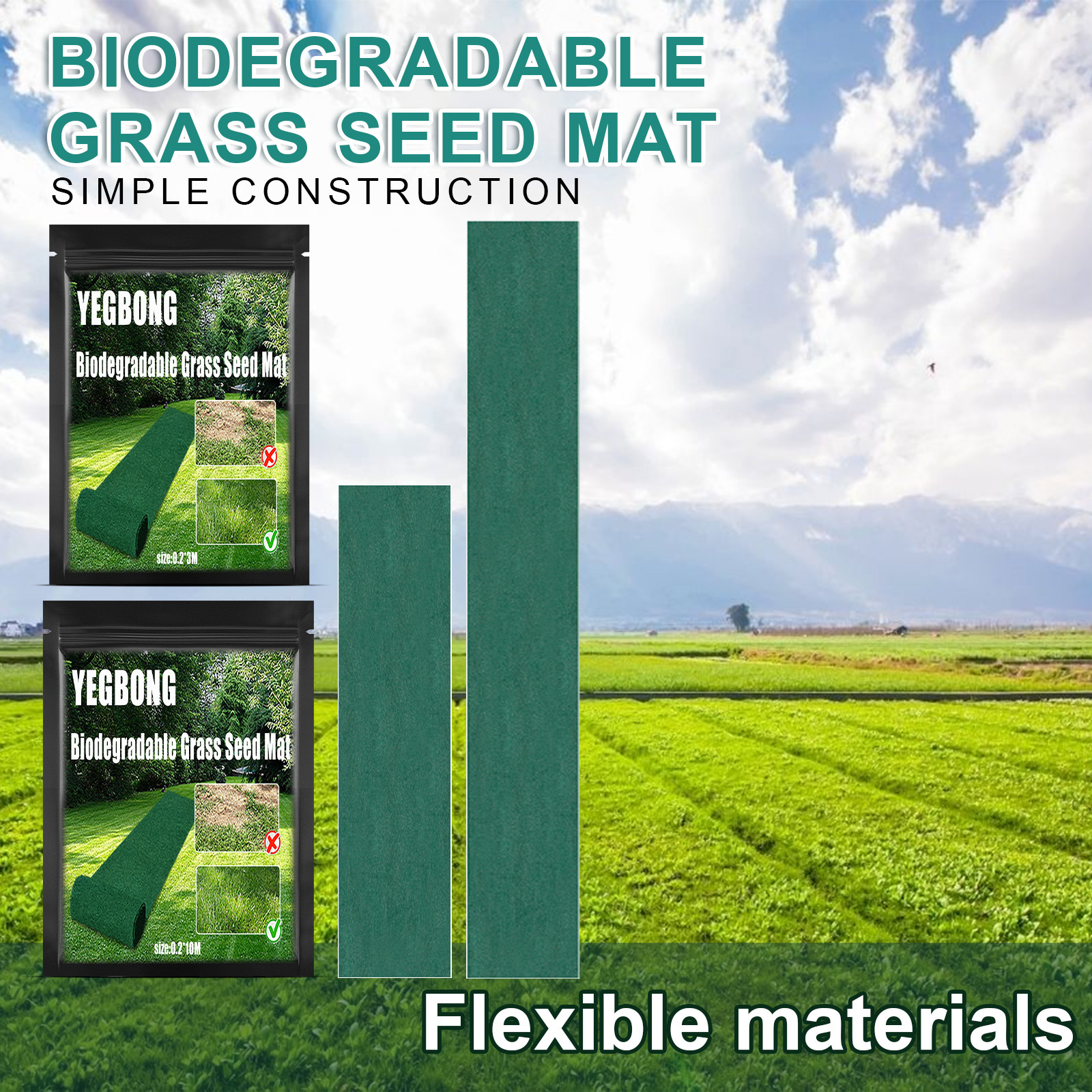 Supply Yegbong Gardening Ecological Blanket NonWoven Grass Seed Carpet