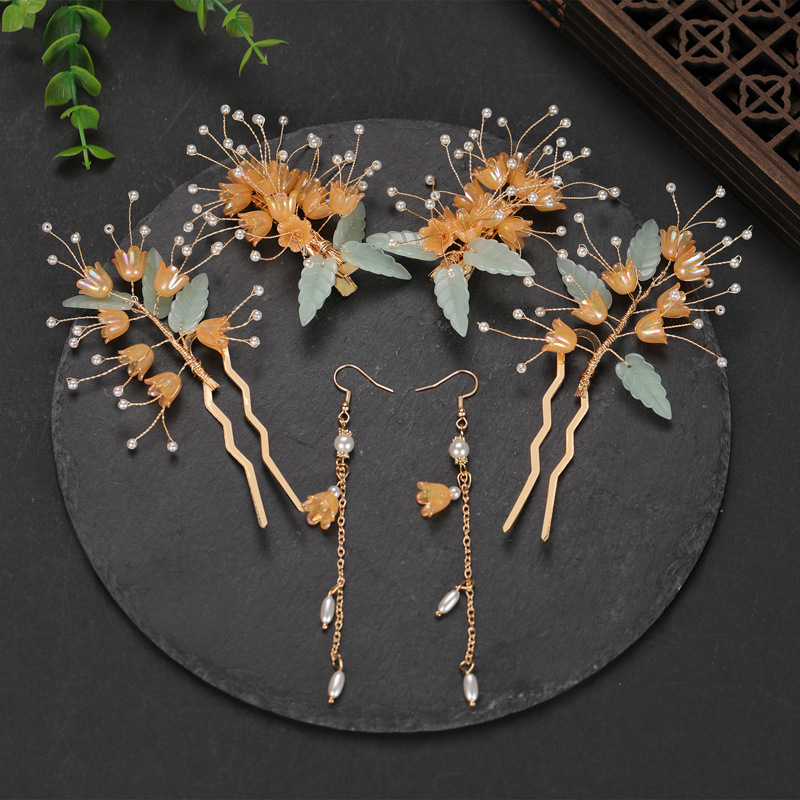 新汉服头饰流苏全套古风簪子中国风古典简约发饰超仙古装步摇发夹