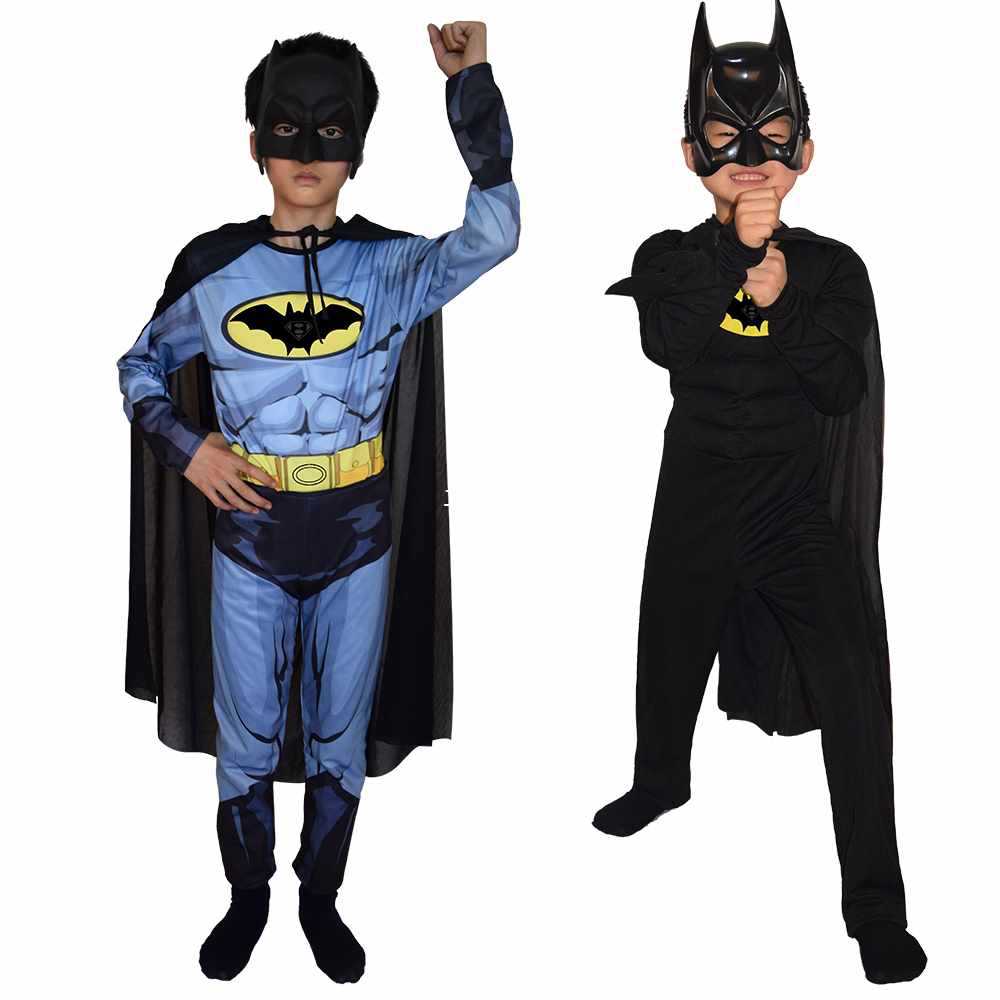 万圣节黑色蝙蝠侠服装cosplay儿童衣服cos复仇者联盟连体肌肉套装