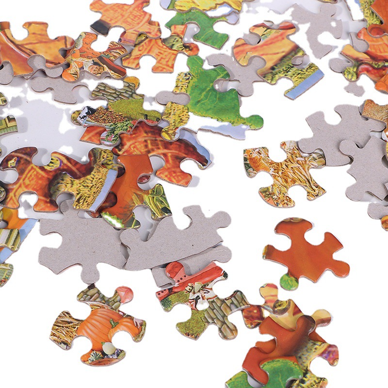 纸质拼图定 儿童拼图盒装礼品 灰纸板白卡拼图