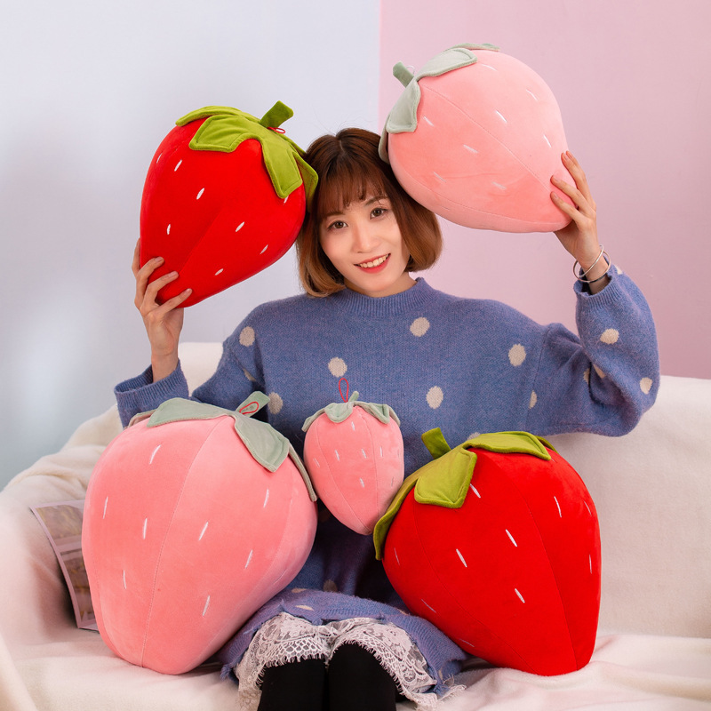 soft strawberry plush toy doll pillow doll ragdoll gifts for children and girls cute sleeping pillow
