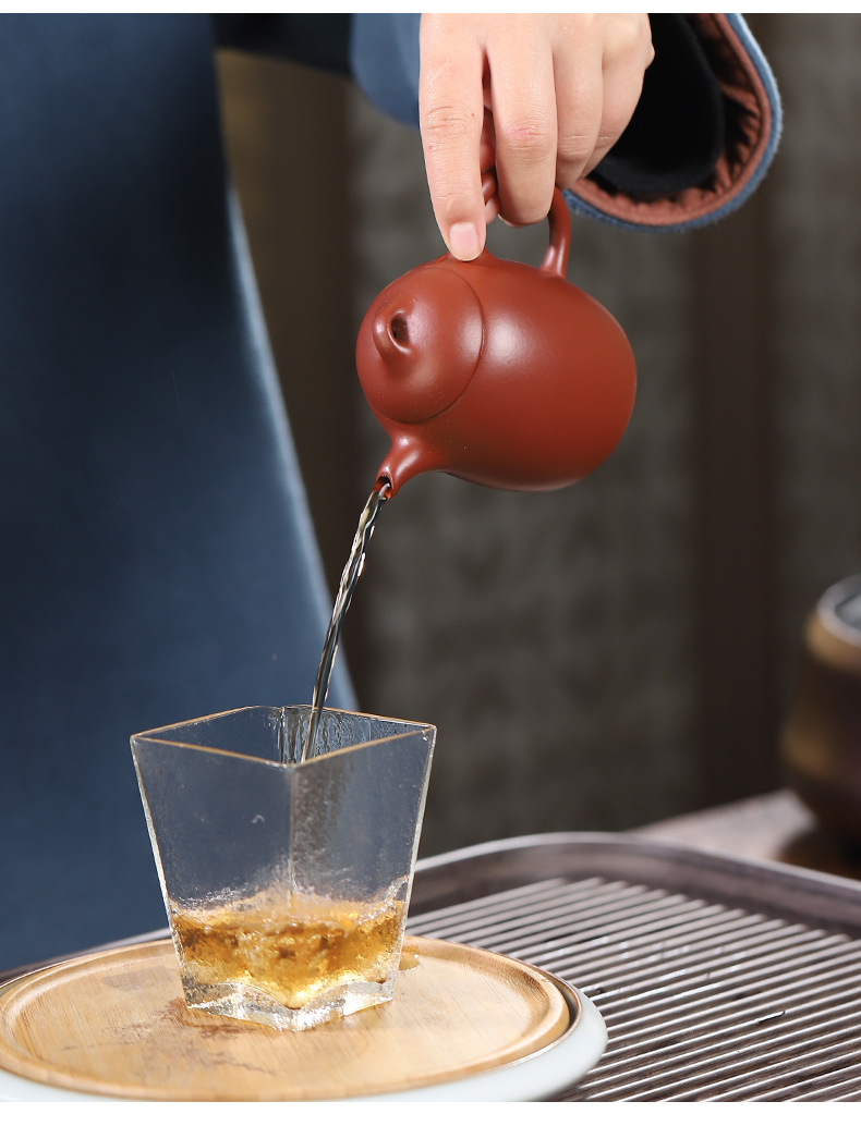 现货一件代发宜兴茶具徐玉凤大红袍秦权180ml功夫茶壶批发紫砂壶