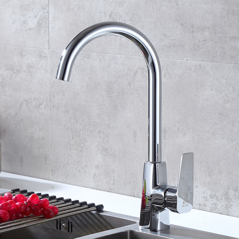 kitchen stainless steel faucet household copper sole washing basin sink rotatable sink hot and cold water faucet wholesale