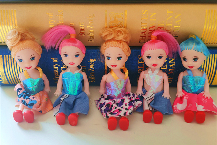 单个袋装diy芭比娃娃女孩玩具地推扫码小礼品赠品1元跨境地摊便宜