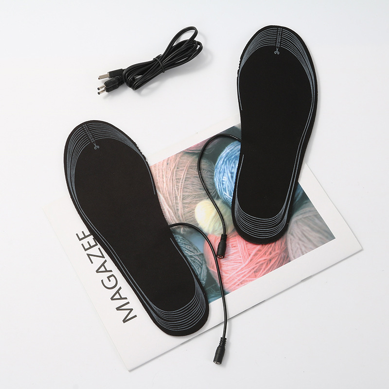 Factory Direct Sales USB Warmed Insole Eva Cuttable Electric Heating Insole USB Heating Insole