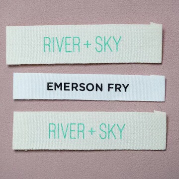 服装织唛印唛 男女装领标水洗粉色织唛衣服家纺标签商标