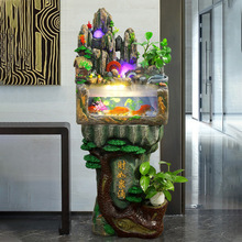 小型假山鱼缸创意风水轮流水喷泉摆件室风客厅阳台水景景观装饰