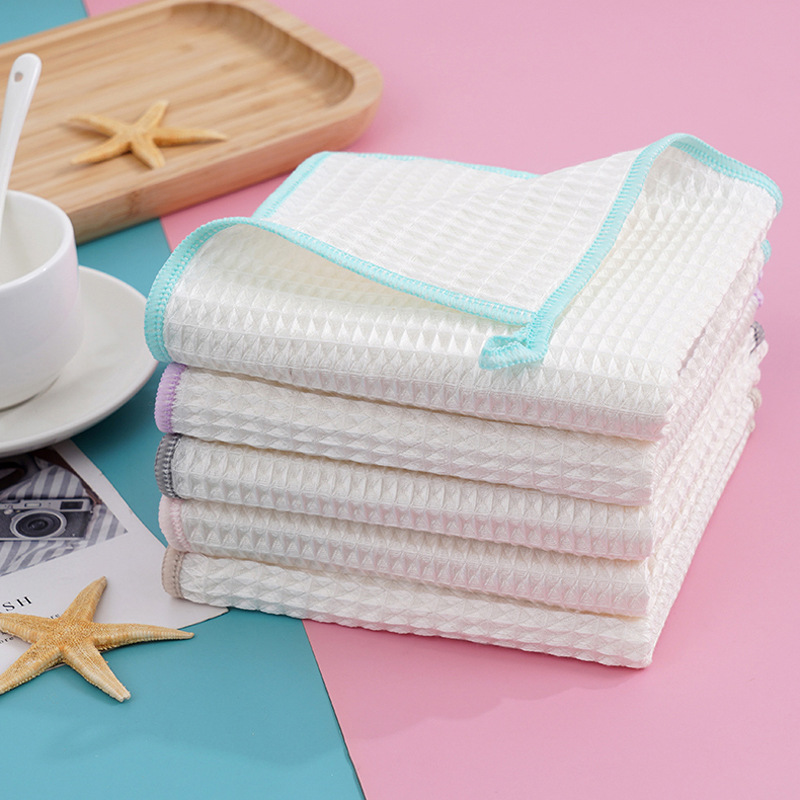 批发木纤维洗碗布不沾油木纤维洗碗巾厨房清洁绵柔抹布吸水百洁布