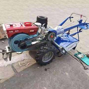 加高151底盘水旱两用手扶拖拉机25马力柴油电启动小型耕地犁田机