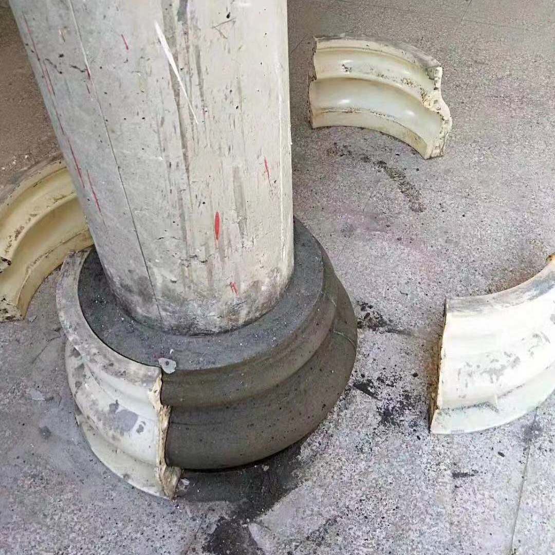 罗马柱圆柱脚模具圆形光面塑料模型柱头建筑模板装饰圆柱墩子造型