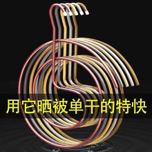 gep铝合金晾被子神器家用阳台飘窗螺旋式大衣架凉被套床单折叠晒