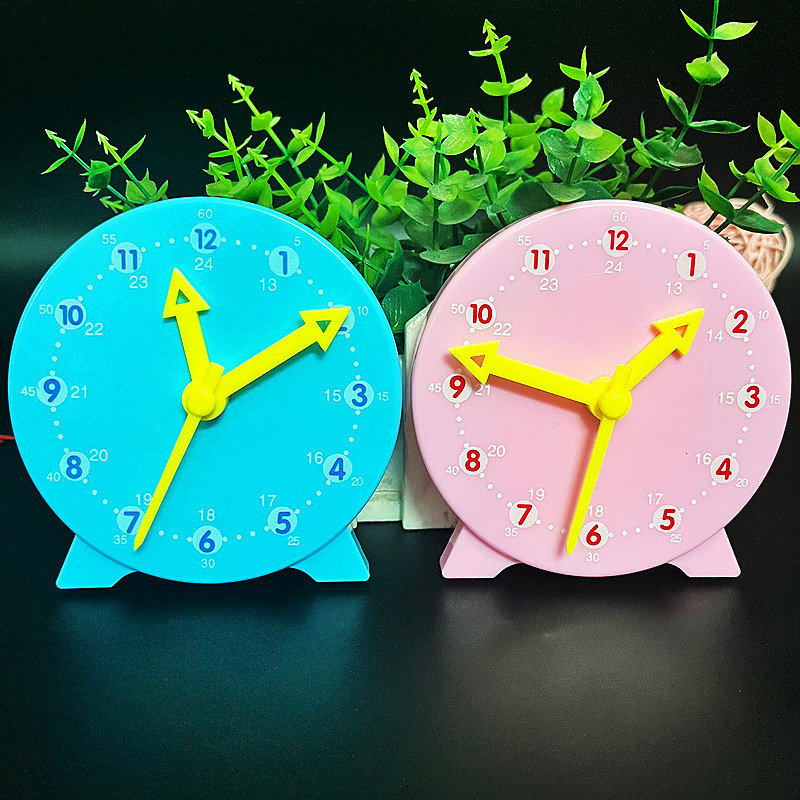 钟表模型一二年级小学生三针时钟面教学儿童学具学习认识时间教具