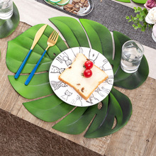 仿真植物镂空户外龟背叶餐垫隔热垫餐桌垫家用西餐垫垫