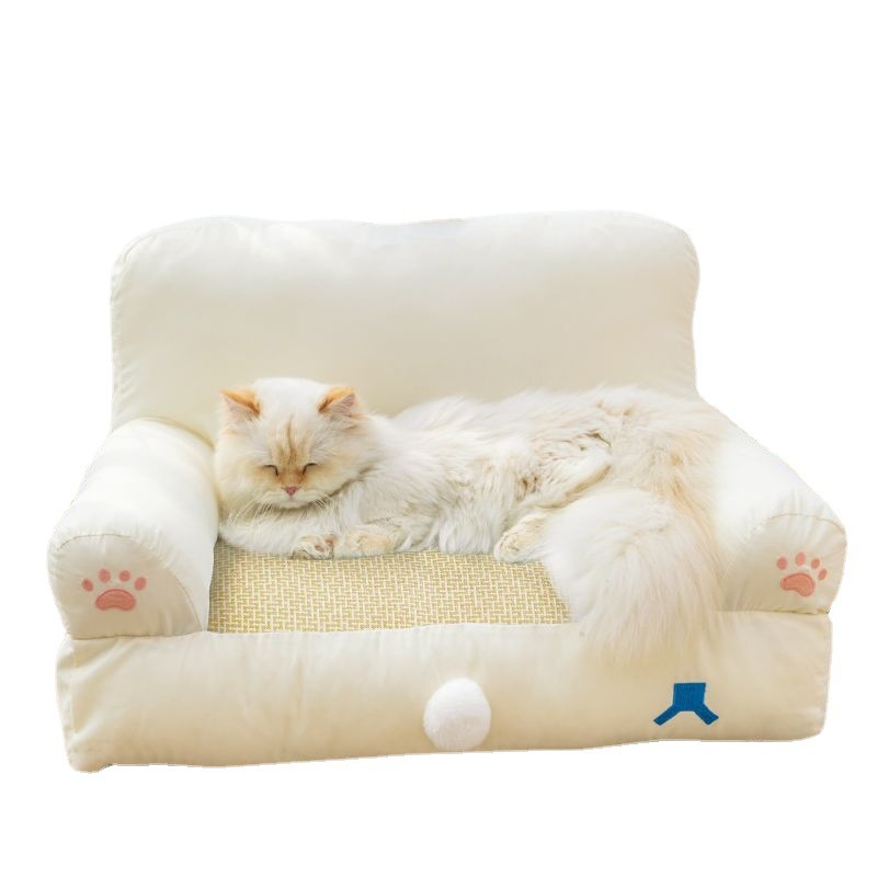 Four Seasons Universal Summer Cat Bed Pet Dog Bed Summer Removable and Washable Small Dog Kennel Summer Mat Cat Nest Cat Sofa