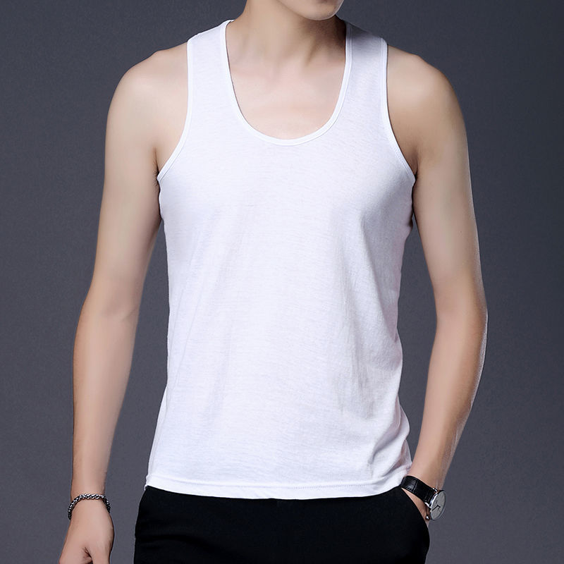 男士背心夏季男加肥加大宽松老年吊带春秋季打底衫薄款夏色跨栏