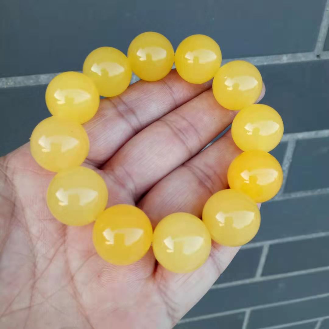 精美玉器新疆金丝玉手串金黄玉金丝玉黄龙玉手链石英岩玉厂家批发