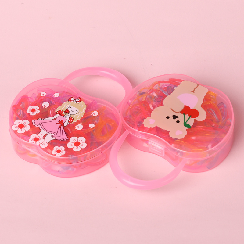 High Elasticity Children Rubber Band Portable Box Does Not Hurt Hair Thickened Disposable Small Rubber Band Head Accessories Girls' Hair Ring