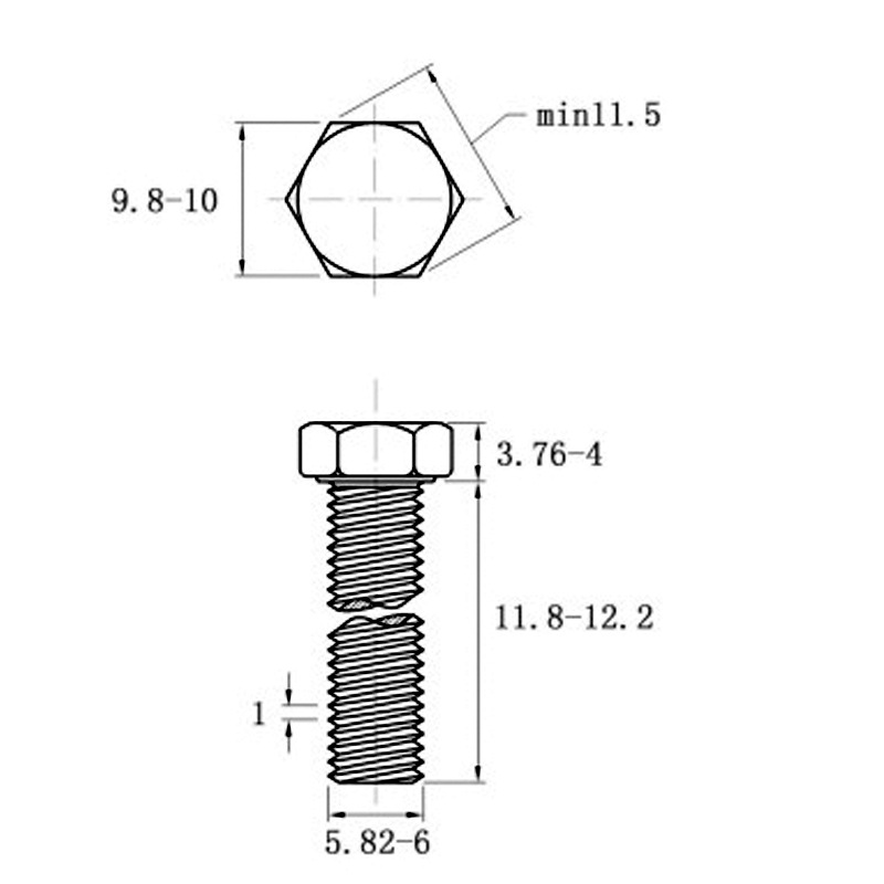 Factory Direct Sales 4.8 Grade Galvanized External Hexagon Bolt Hexagon Head Screw Gb30 Lengthened National Standard Screw M6-M14