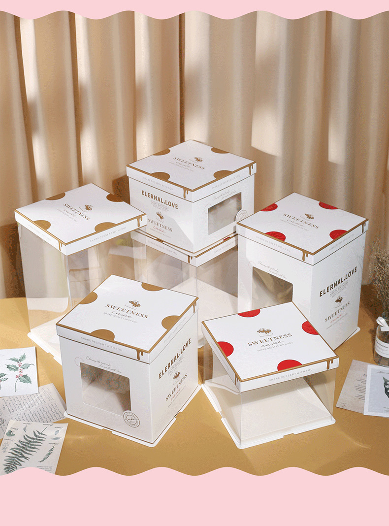 【纸质款蛋糕盒】厂家现货纸质小蛋糕盒烘焙店糕点盒定制蛋糕盒