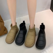 雪地靴女2023年新款冬季韩版厚底套脚加绒加厚保暖棉鞋