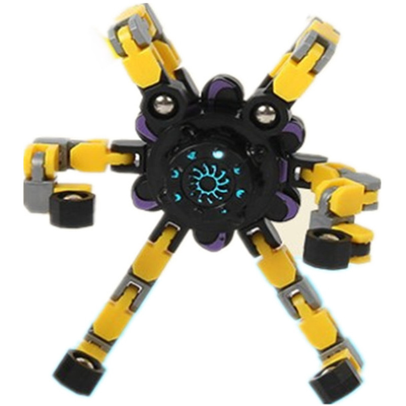 Fingertip Machinery Relieving Spinning Top Transformable Mecha Chain New Exotic DIY Alloy Decompression Fidget Spinner Toy