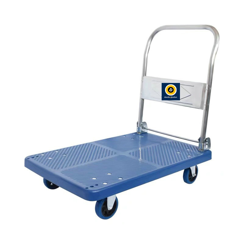 批发批发大号拉拉车拉货手平板车拖车静音小推车推拉货车手动搬运