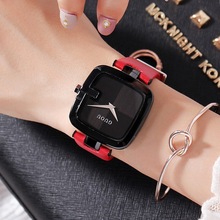 香港aba古欧GUOU新款潮流时尚女士手表气质手表方形皮表带石英表