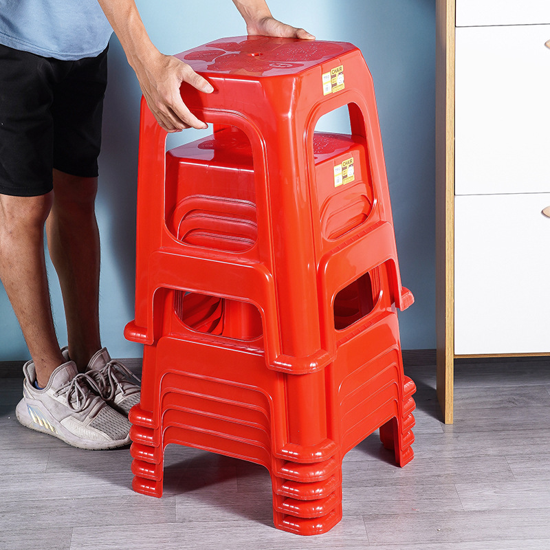 塑料板凳矮小号旁边吃饭红胶凳塑胶宝宝坐的小凳子桌凳椅子穿鞋凳