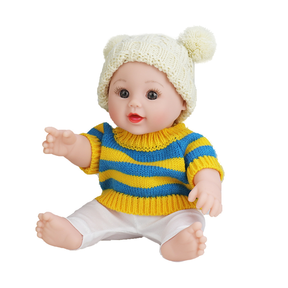 新款搪胶安全无味洋娃娃婴幼儿早教益智仿真公仔玩偶仿真批发